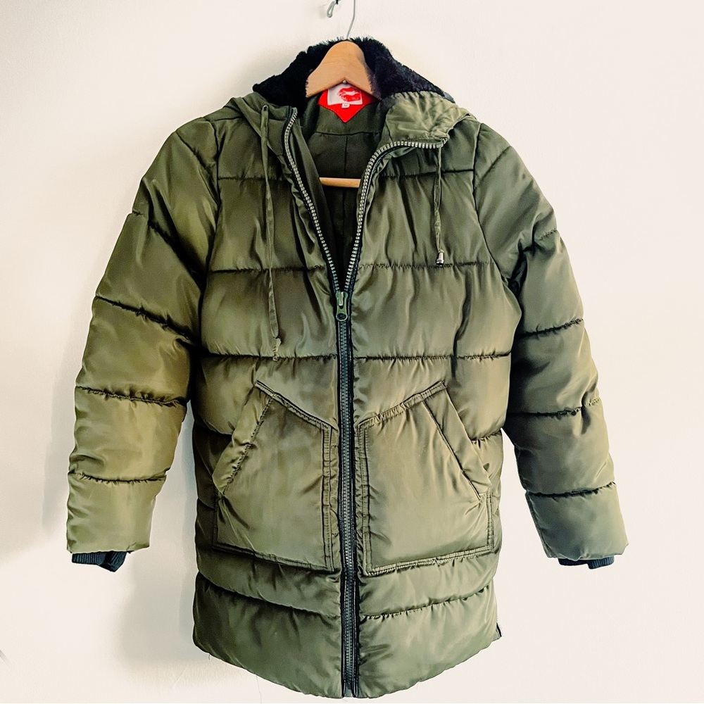 Olive Green Puffer Coat